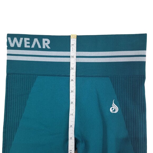 Ryderwear Women's Seamless Compression Leggings – Teal High-Waisted Size S - Picture 3 of 8